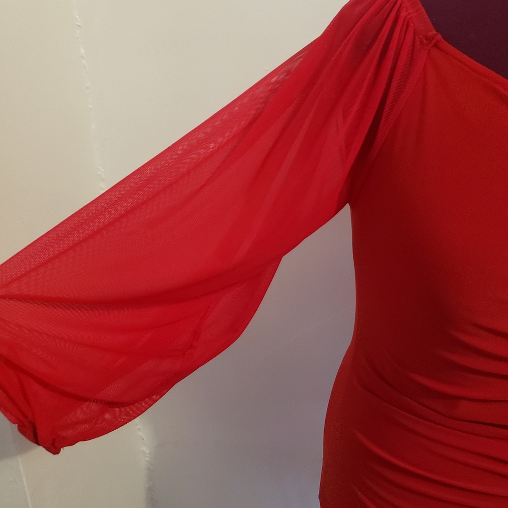 Red Mesh Top - Picture 7 of 7